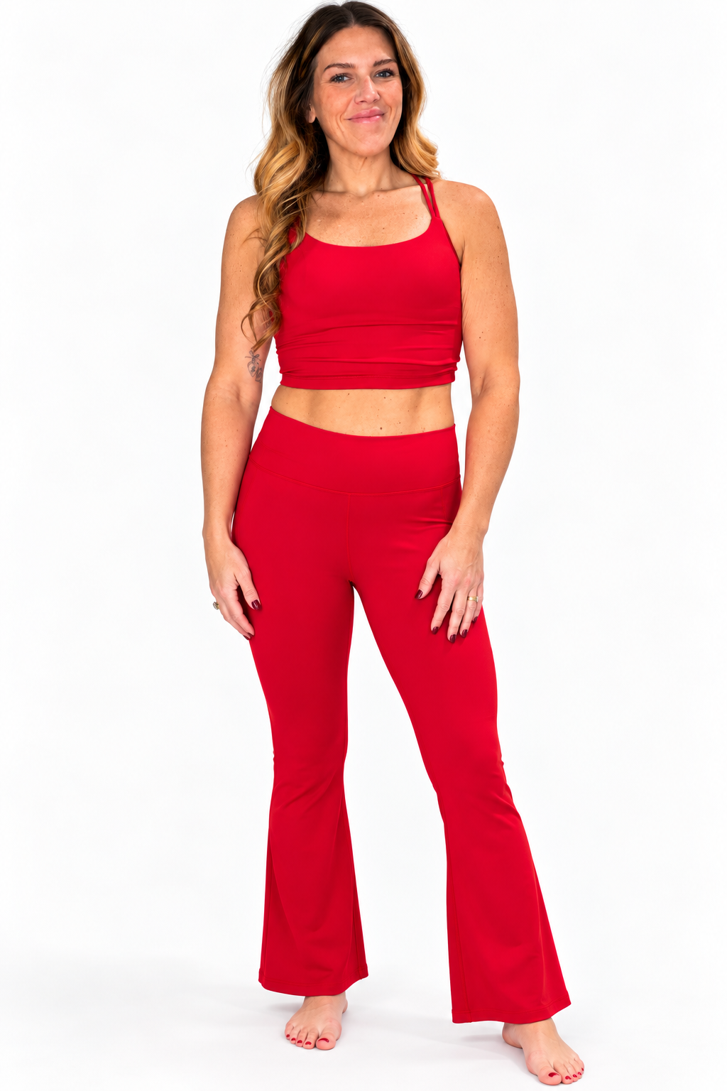 Venice Seamless-Front Flare Pants